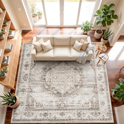 12x12 Square Area Rug: 12ft Square Washable Living Room Rugs Ultra Thin Soft ...