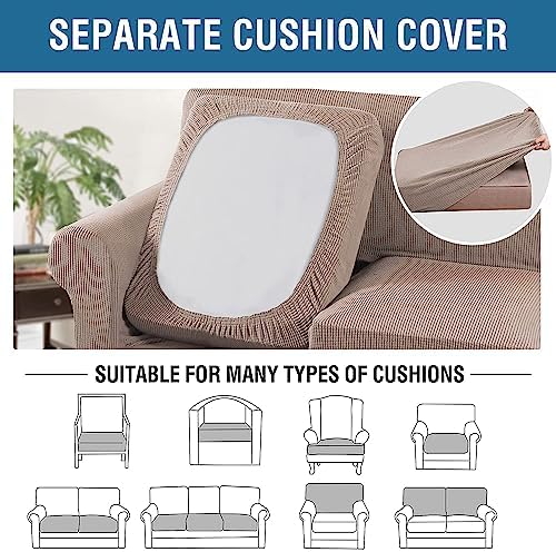 H.VERSAILTEX 4 Piece Stretch Sofa Covers for 3 Cushion Couch Covers for Livin...
