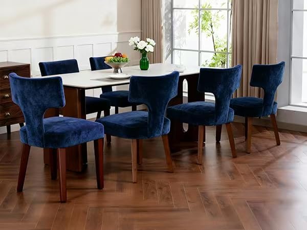Soft Padded Dining Chairs Set of 4, Modern Farmhouse Upholstered Chairs with ...