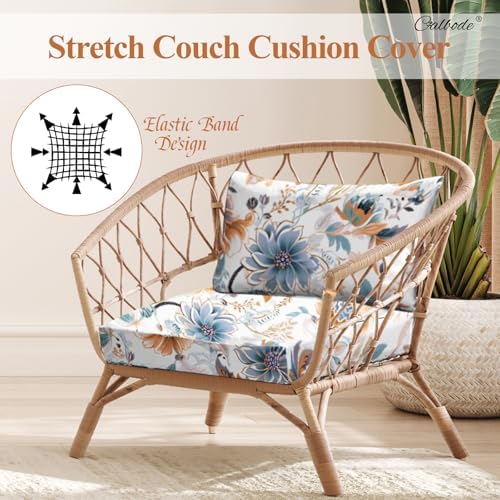 CALBODE 12Pcs High Elastic Digitally Printed Sofa Seat Cushion Cover for Fall...