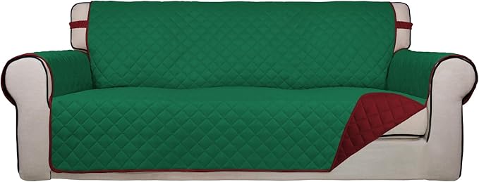 PureFit Reversible Quilted Sofa Cover, Water Resistant Slipcover Furniture by PureFit