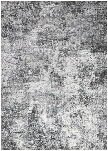 DMOYEST Area Rug Living Room Rugs 10x12 Washable Abstract Grey Carpet