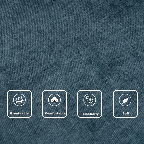Set of 2 Accent Chair for Living Room,Mid-Century Arm Chair Chenille Fabric L...