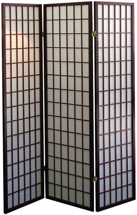 ORE International 3-Panel Room Divider, Cherry