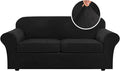 H.VERSAILTEX Real Velvet Plush 3 Piece Stretch Sofa Covers Couch Covers by HVERSAILTEX