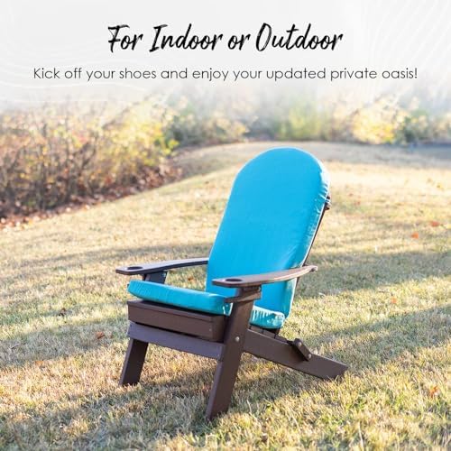 RSH DECOR Indoor Outdoor Tufted Adirondack Patio Chair Seat Cushion | All Wea...