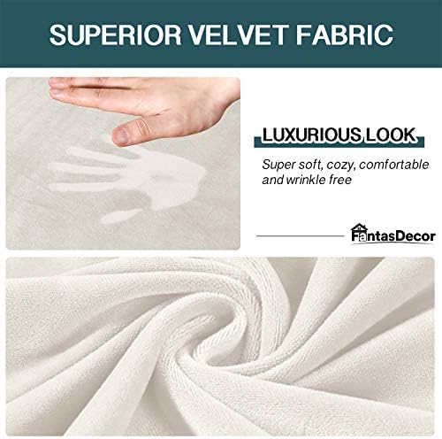 FantasDecor 2 Piece Chair Sofa Covers 85% Polyester, 15% Spandex for Living R...