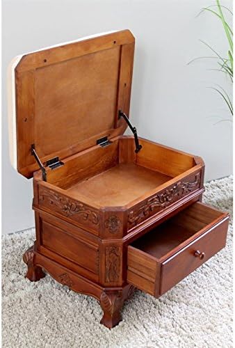 Carved Wood Furniture Vanity Stool