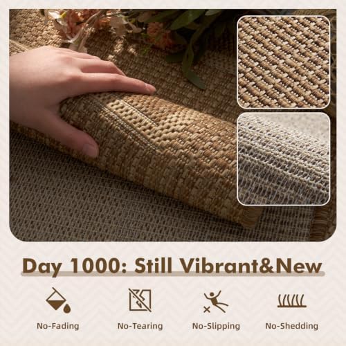 MontVoo-Outdoor Rug-Patio Rug 8x10 ft Polypropylene Indoor Outdoor Rugs Outdo...