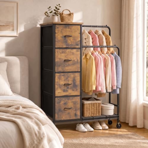 Romorgniz Tall Dresser with Hanging Rack & Extra Deep Storage,47.28"...