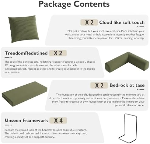 59in Boneless Couch Convertible Futon Sofa Bed Queen for Small Space