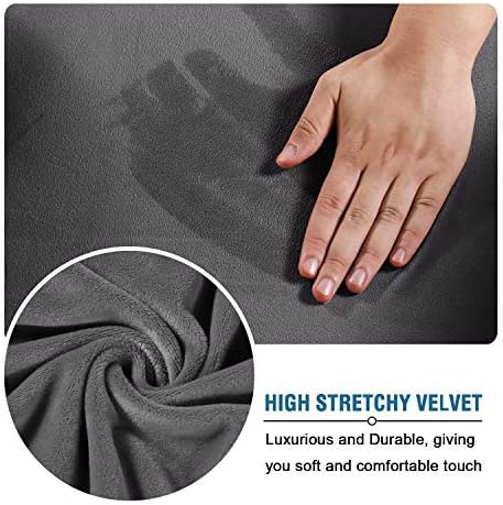 H.VERSAILTEX Real Velvet Plush 3 Piece Stretch Sofa Covers Couch Covers - Image 5