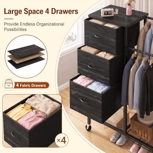 Romorgniz Tall Dresser with Hanging Rack & Extra Deep Storage,47.28"...