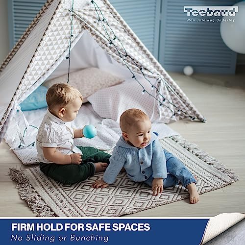 2' x 8' Non-Slip Rug Pad, Reversible Gripper, Non Skid Pads for Hardw...