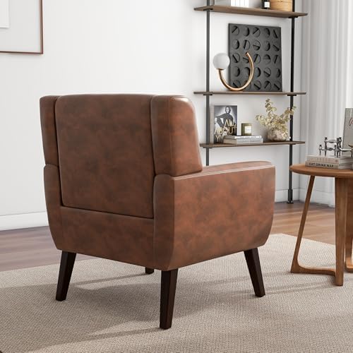 Accent Chairs Set of 2, Comfy Reading Armchair, Coffee