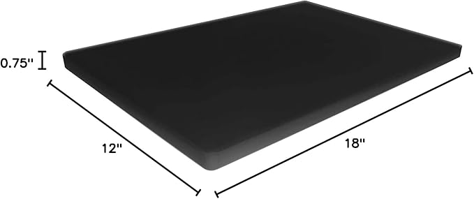 Large Poly Cutting Board, 18x12 Inch Black, 3/4" Thick, BPA Free and Dishwasher - Image 9
