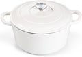 E-far Dutch Oven Pot with Lid, 5 Quart Enameled Cast Iron Round Dutch Oven by E-far