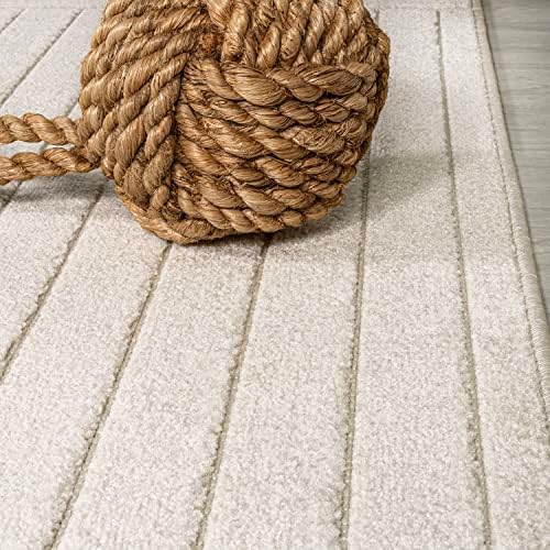 JONATHAN Y Odense High-Low Angle Ivory/Cream Indoor/Outdoor Area Rug, 8x10, M...