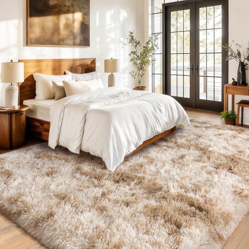 5x7ft Upgrade Non-Slip Area Rugs, Living Room Shaggy Rug, Fluffy Carpets
