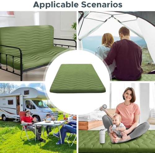 SCHNAUZER HOME Japanese Floor Mattress Futon Mattress Twin 3.5" Thick Green