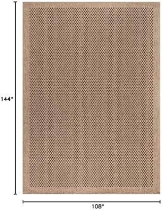 CAMILSON Easy Jute Rug 9x12, Indoor Outdoor Natural Color Fiber Area Rugs for...
