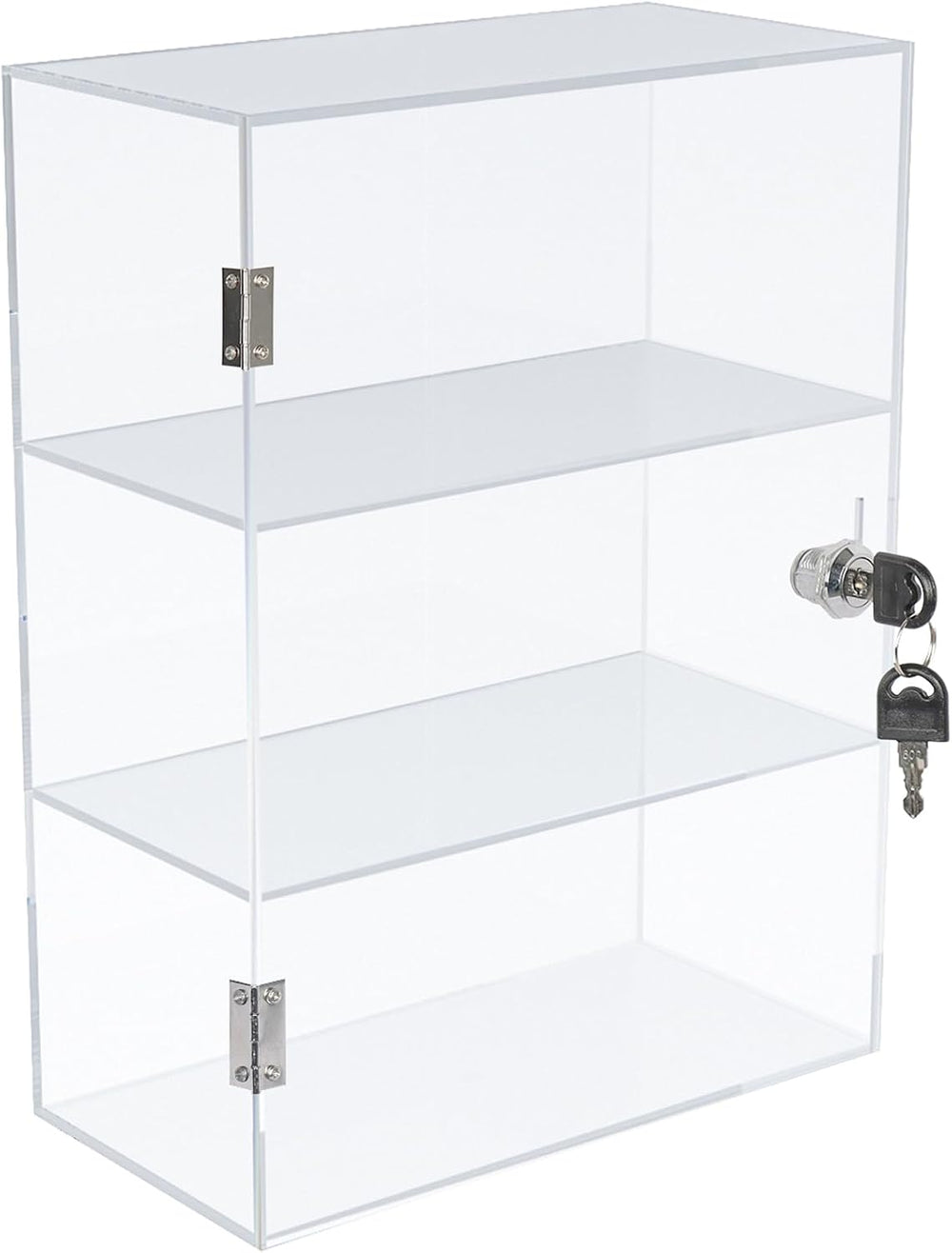 DuvinDD Acrylic Display Case with Lock, Collectibles Showcase Clear
