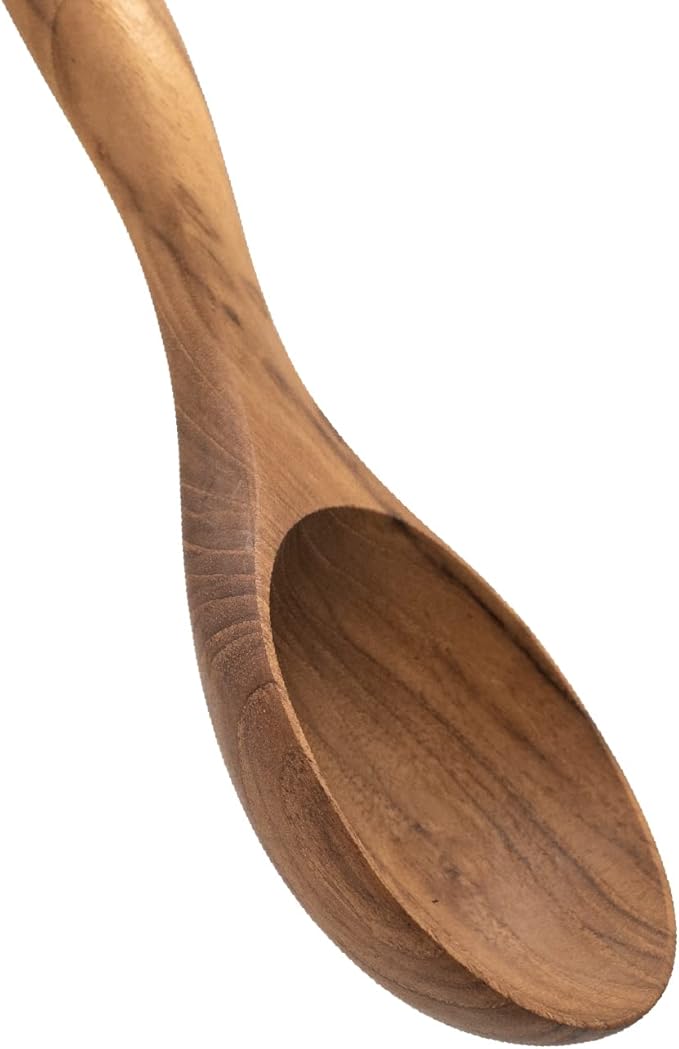 FAAY Short Handle Ladle, Eco Friendly Wooden Kitchen Tool, Hand Carved Unique - Image 3