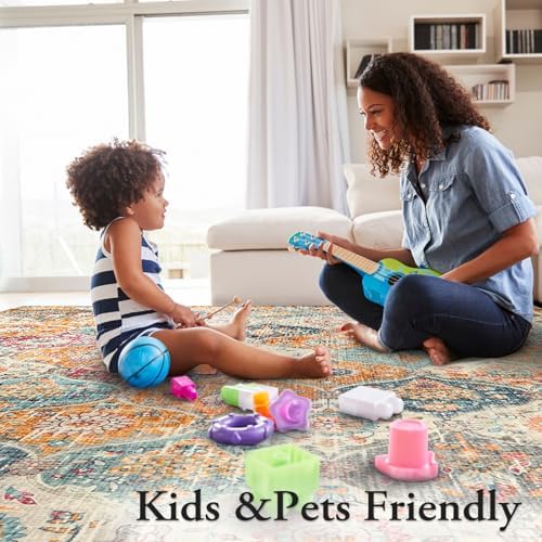 Lahome Moroccan Area Rugs 9x12 Living Room, Soft 9x12 Rugs for Bedroom