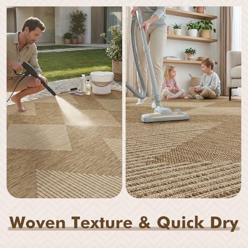 MontVoo-Outdoor Rug Carpet Patio Rug 8x10 Polypropylene Indoor Outdoor Rugs f...