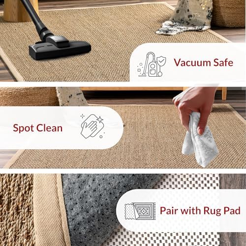 nuLOOM Elijah Beige Bordered Power Loomed Area Rug, 3' x 5'