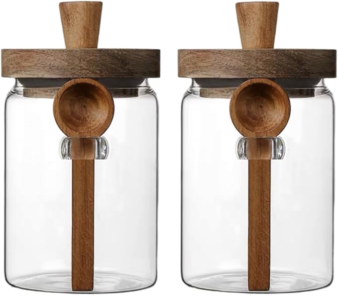ANSQU Set of 2 Glass Food Storage Jars by ANSQU