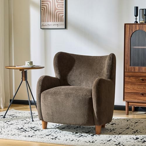 Christopher Knight Home Auden Wingback Accent Chair, Fabric Club Chair, Velve...
