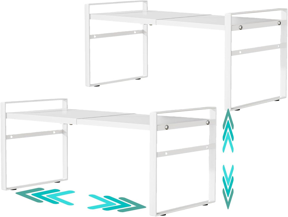 Expandable Cabinet Shelf Organizer Riser