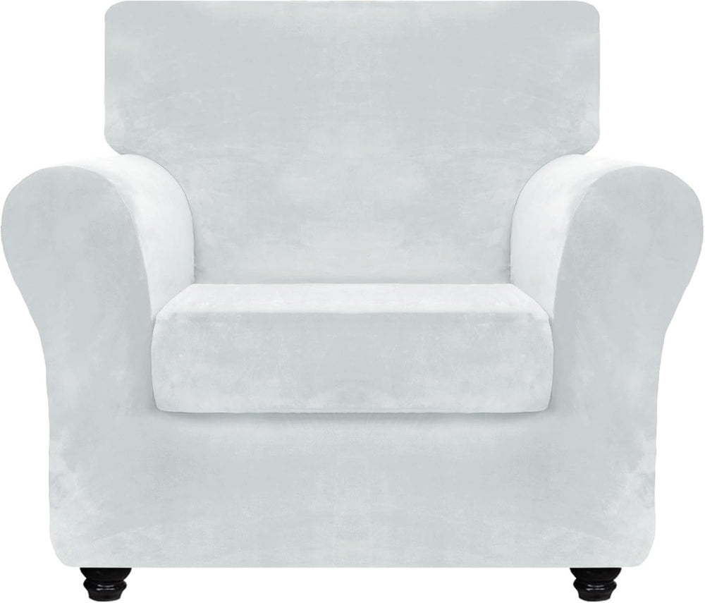 ZNSAYOTX Luxury Velvet Chair Slipcovers with Arm 2 Piece Stretch Chair Covers...