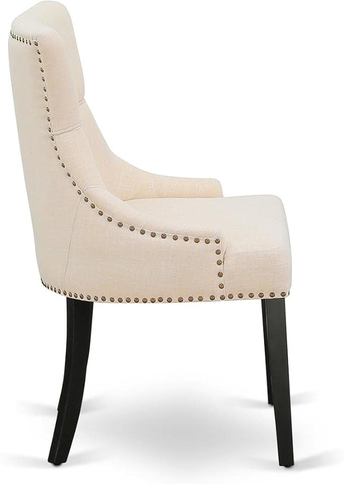 East West Furniture FRP1T02 Friona Parson Dining Room Chairs - Button Tufted ...