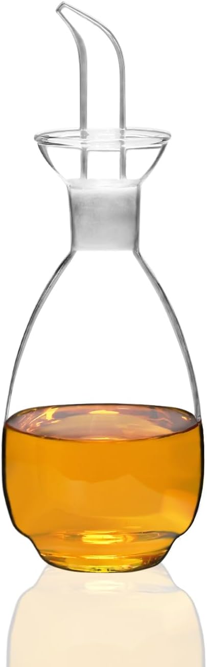 Affogato Glass Oil Bottle with Spout, Olive Oil Dispenser Vinegar Drizzler by Affogato