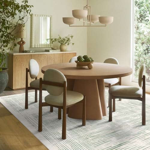 BLISSA 8x10 Area Rugs for Living Room - Soft Washable Geometric Sage Green