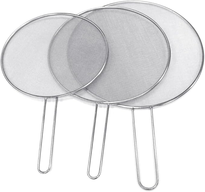 Stainless Steel Splatter Screen Oil Proofing Lid Spill Proof Frying Pan Cover by Unknown
