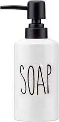FE Soap Dispenser, 10oz Ceramic Liquid Soap Dispenser by IntoYourHouseOntoYourTable