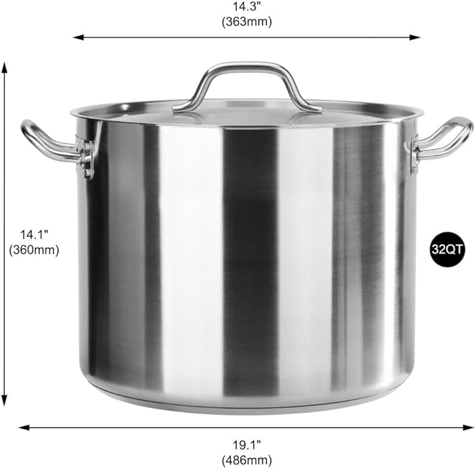 New Star Foodservice 32 Qt Stainless Steel Stock Pot - Image 2
