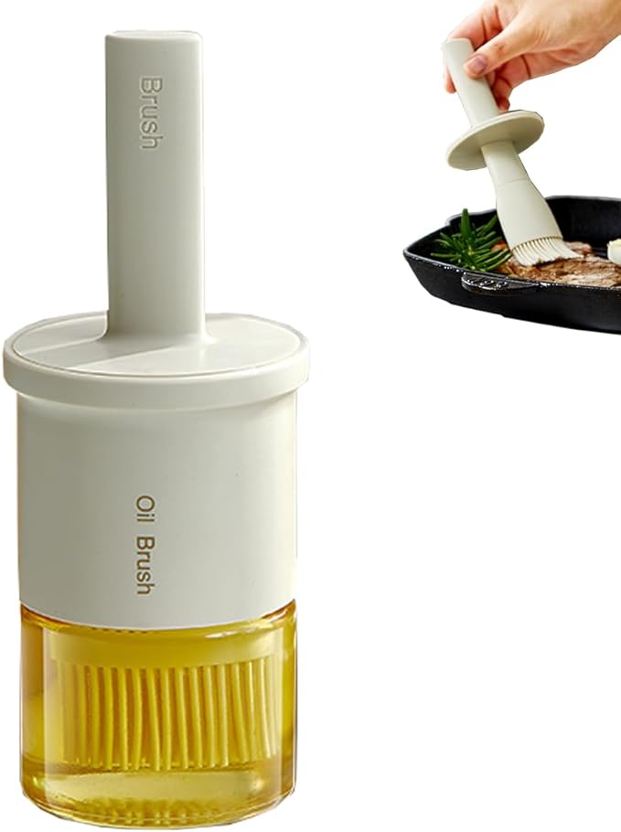 Glass Oil Dispenser with Heat Resistant Brush, Oil Dispenser Bottle with by RFetomax