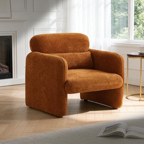 33.86" Accent Chairs, Modern Velvet Fabric Arm Chair Comfy Upholstered A...