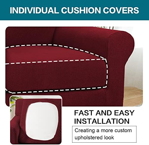 Turquoize 2 Piece Chair Covers Chair Slipcovers for Living Room Armchair Couc...