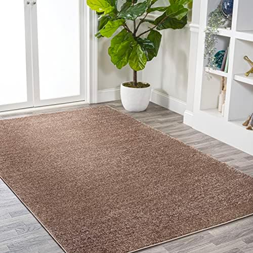 JONATHAN Y Haze Solid Low-Pile Brown Indoor Area Rug 8x10, Coastal,Bohemian,M...