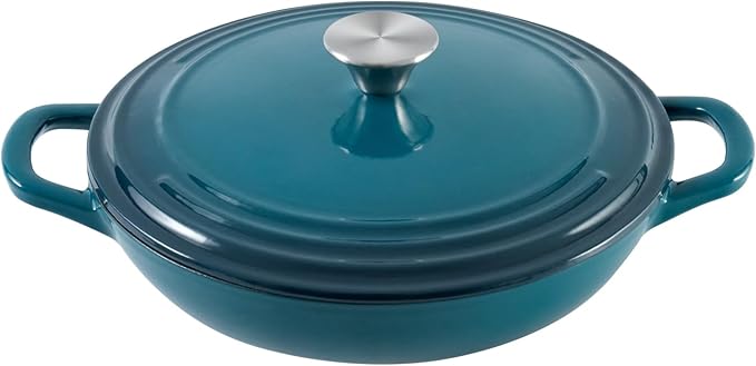 Flavehc Braiser Enameled Cast Iron Braiser 2.25 qt Braiser Pan by FLAVEHC