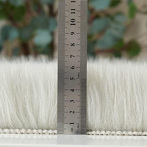 EasyJoy Ultra Soft Fluffy Shaggy Area Rug Faux Fur Rug Chair Cover Seat Pad - Image 7
