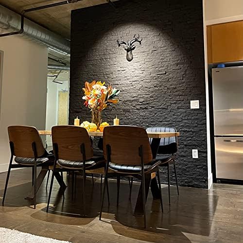 LUNLING Dining Chairs Set of 2 Mid Century Modern Retro Faux Leather Chair wi...