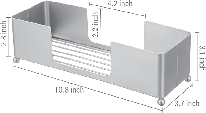 MyGift Paper Towel Holder, Modern Silver Tone Metal Tabletop Paper Dispenser - Image 6