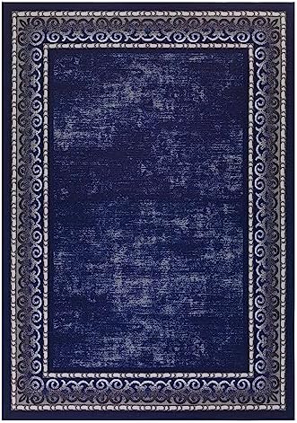 Antep Rugs Alfombras Bordered Modern 8x10 Non-Slip (Non-Skid) Low Pile Rubber...