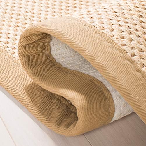 SAFAVIEH Natural Fiber Area Rug 6x8 Sisal Textured, Maize & Linen NF141B